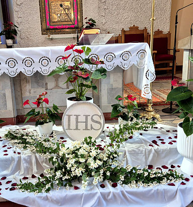 Dekoracja na Boże Ciało