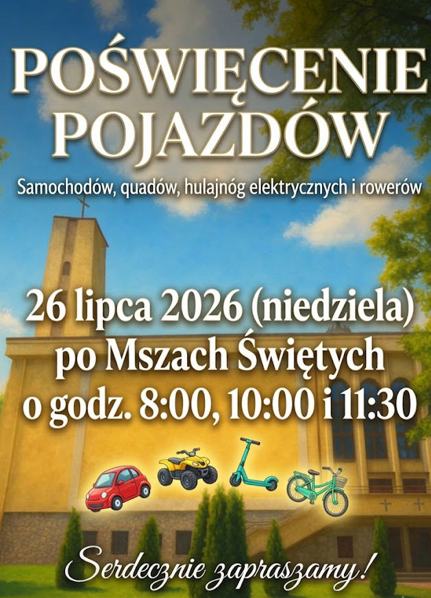 Poświęcenie pojazdów (zaproszenie) Poświęcenie pojazdów (zaproszenie)