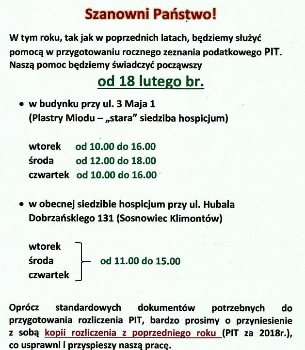 Hospicjum pomoże pomagającym