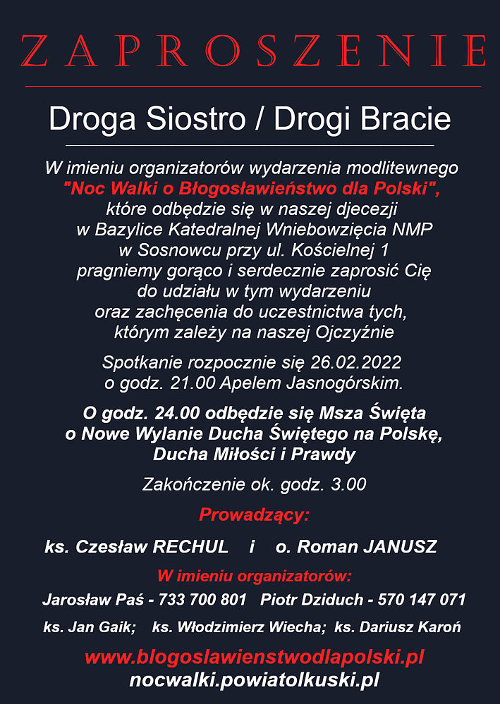 Noc walki o błogosławieństwo