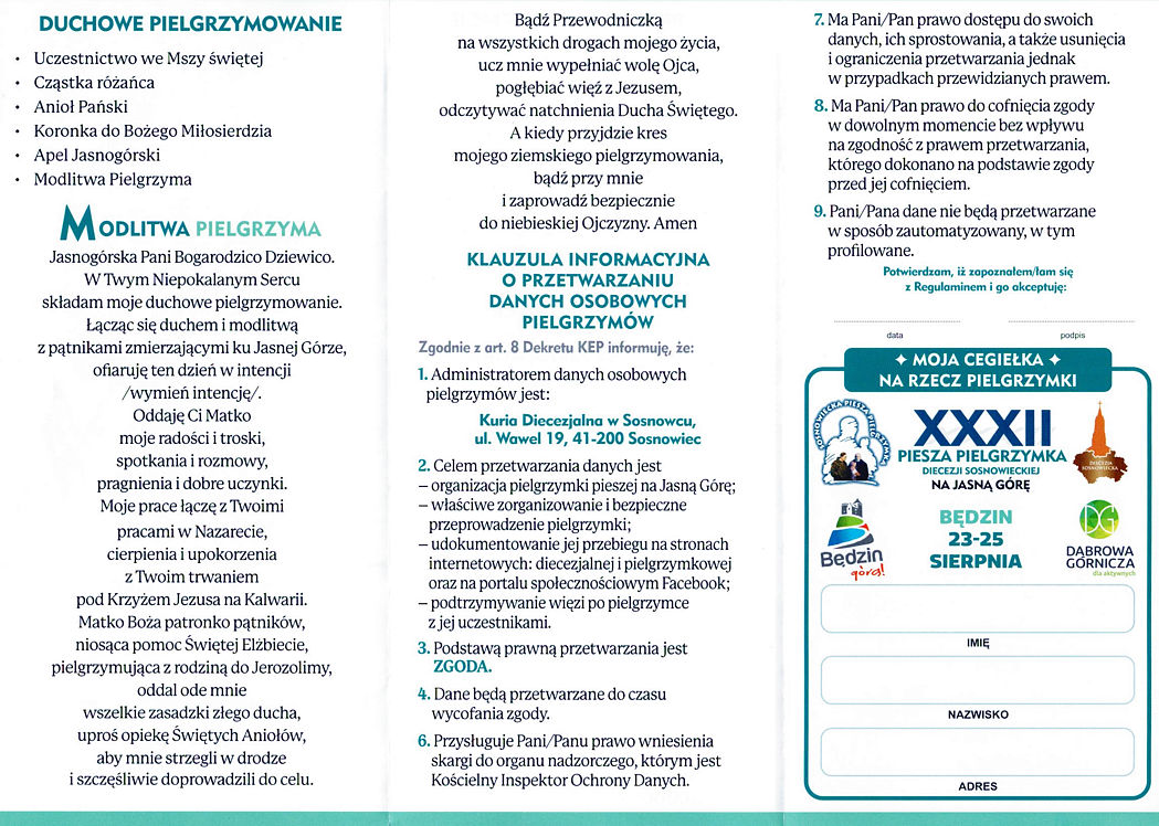Duchowe pielgrzymowanie 2023