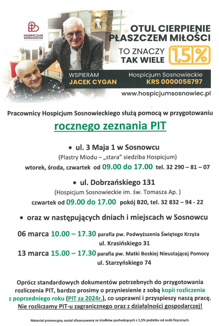 Pomóż Hospicjum przez PIT