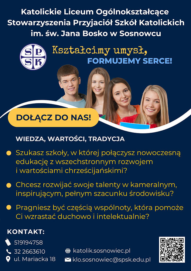 "Katolik" zaprasza do szkoły