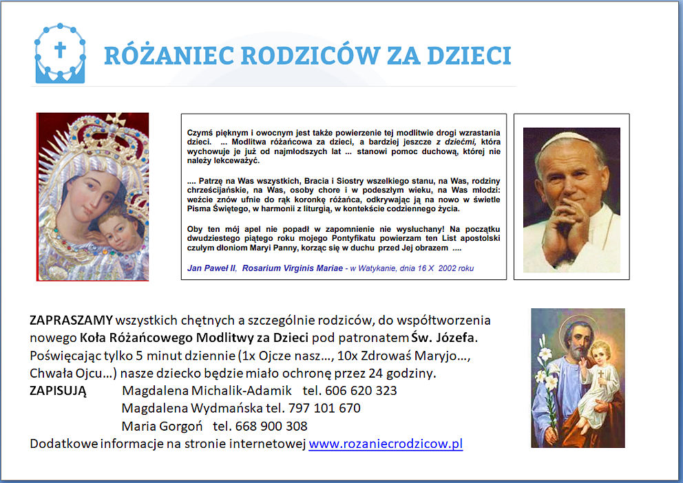 Różaniec Rodziców za Dzieci